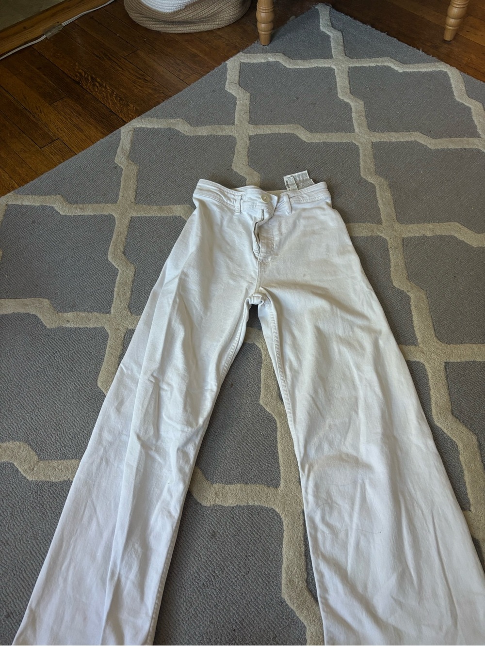 Zara White Wide-Leg Jeans